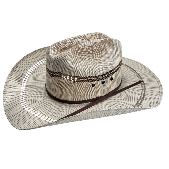 ARIAT DOUBLE S STRAW COWBOY HAT - Picture 1 of 16
